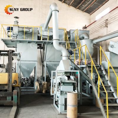 25kW αυτόματη μηχανή ανακύκλωσης μπαταριών λιθίου για διαχωρισμό και θρυμματισμό λύσης