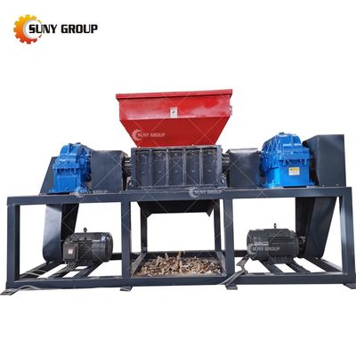 15000W Double Shaft Shredder για τα απόβλητα μικροσκοπικά ελαστικά απορριμμάτων πλαστικό βιομηχανικό αλουμίνιο