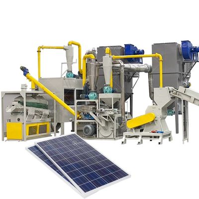 Μηχανή ανακύκλωσης ηλιακών πάνελ 200-1000kg/h για τη θρυμματοποίηση και διαχωρισμό φωτοβολταϊκών κυψελών