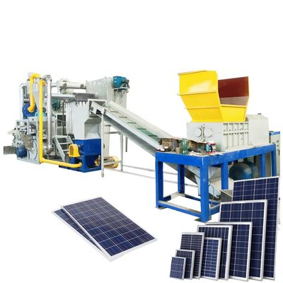 Μηχανή ανακύκλωσης ηλιακών πάνελ 200-1000kg/h για τη θρυμματοποίηση και διαχωρισμό φωτοβολταϊκών κυψελών