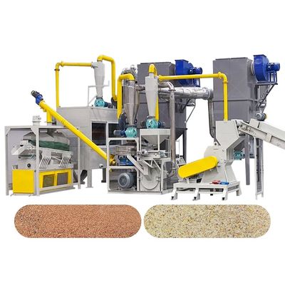 200-1000kg/h Απορρίμματα Ηλεκτρονικά πλαίσια Ανακύκλωση γραμμή παραγωγής με 55kW ισχύ