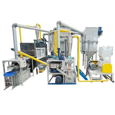 200-1000kg/h Απορρίμματα Ηλεκτρονικά πλαίσια Ανακύκλωση γραμμή παραγωγής με 55kW ισχύ
