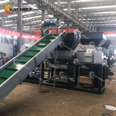 800-5000kg/h χωρητικότητα Σπασμάτων μετάλλων Διπλό άξονα θρυμματιστή με προσαρμόσιμες λεπίδες