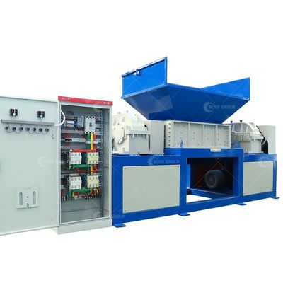 9CrSi/D2/SKD-11 Blades Double Shaft Shredder για πλαστικά ελαστικά ξύλο και μεταλλικό σκουπίδι