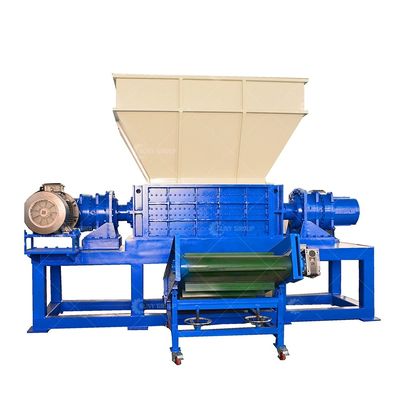 9CrSi/D2/SKD-11 Blades Double Shaft Shredder για πλαστικά ελαστικά ξύλο και μεταλλικό σκουπίδι