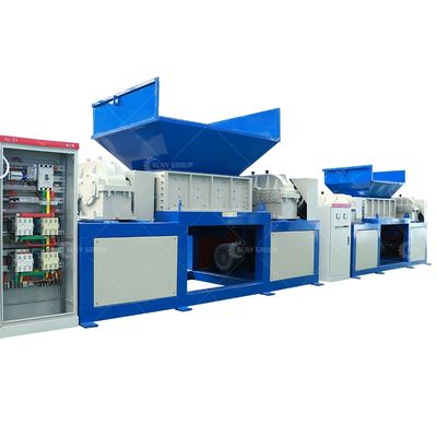 9CrSi/D2/SKD-11 Blades Double Shaft Shredder για πλαστικά ελαστικά ξύλο και μεταλλικό σκουπίδι